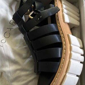 Stella McCartney Black and White Platform Sandals